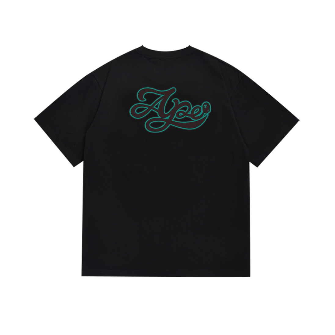 Bathing Shark and ape head print T-Shirt NextBlock