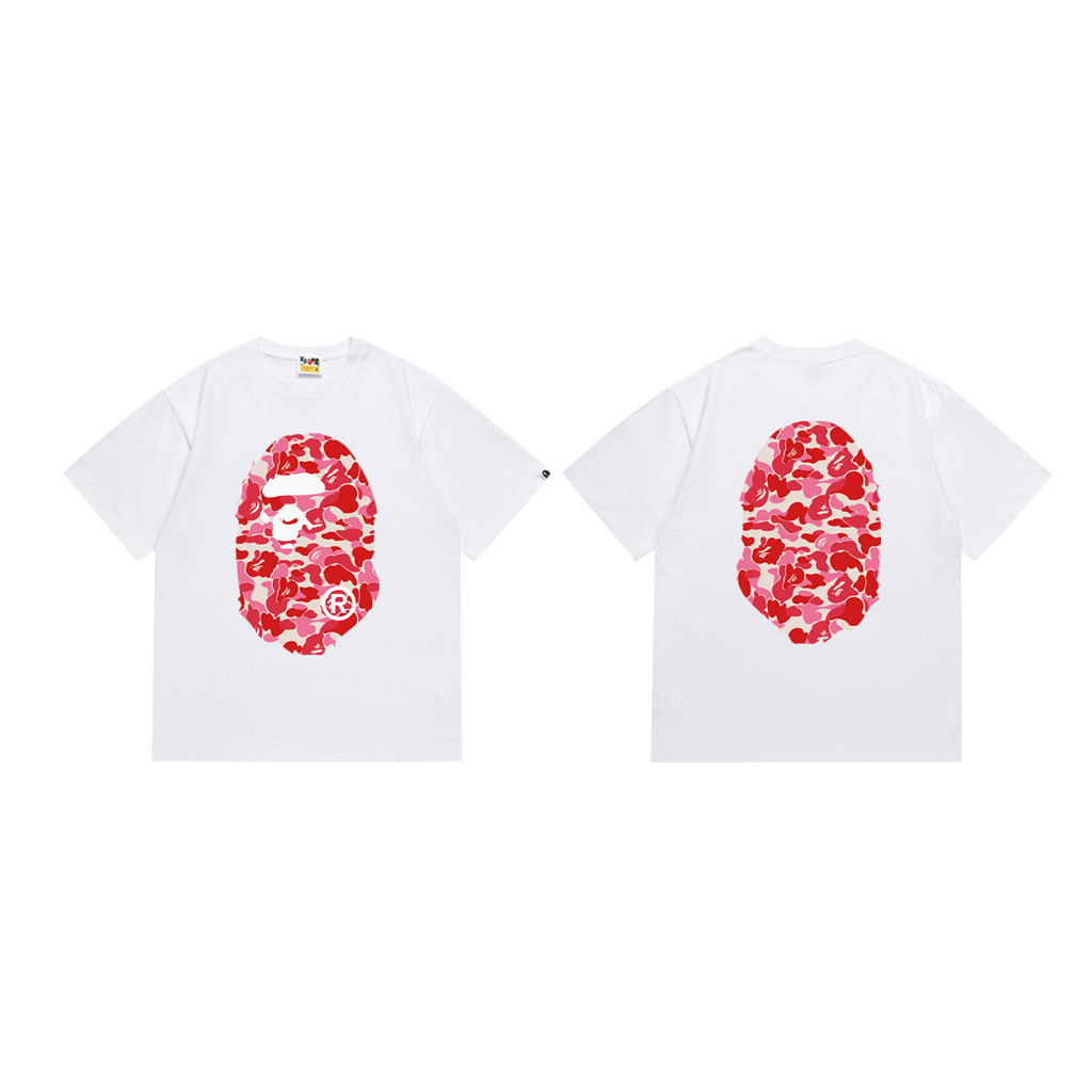 Bathing Shark and ape head print T-Shirt NextBlock