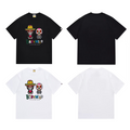 Bathing Shark and ape head print T-Shirt NextBlock