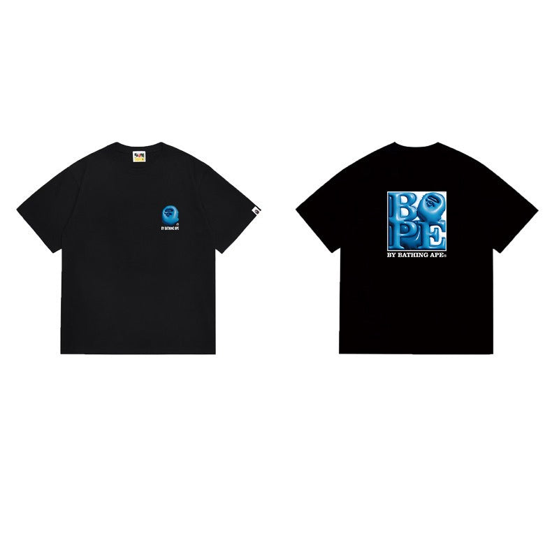 Bathing Shark and ape head print T Shirts NextBlock