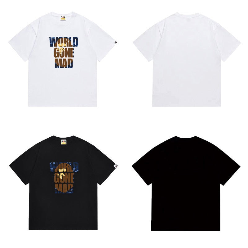 Bathing Shark and ape head print T Shirts NextBlock