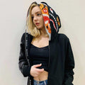 Bathing Shark and ape head print Tiger Head Shark Double Hoodie Sweater Camouflage Hoodie Thin Velvet Terry Hoodie NextBlock
