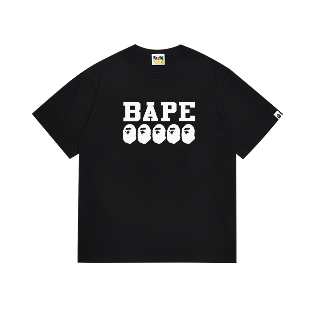 Bathing Shark and ape head print T-Shirt NextBlock