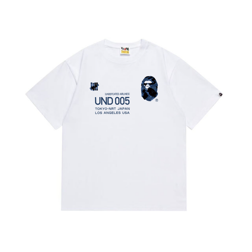 Bathing Shark and ape head print T-Shirt NextBlock