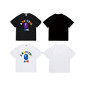 Bathing Shark and ape head print T Shirts NextBlock