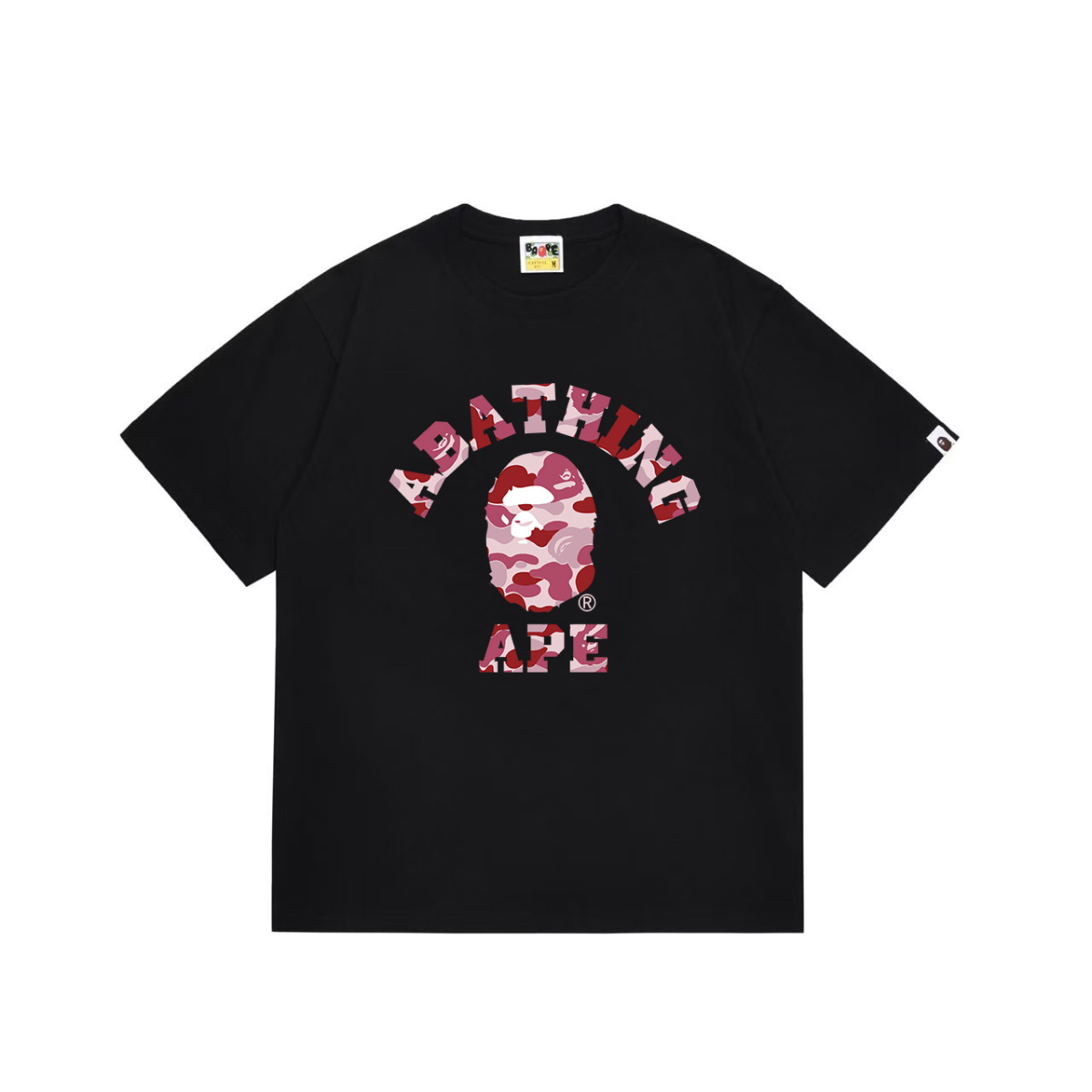 Bathing Shark and ape head print T-Shirt NextBlock