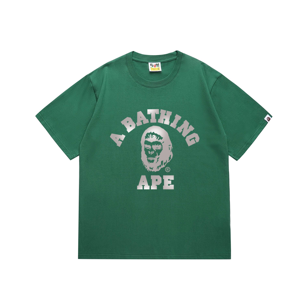 Bathing Shark and ape head print T-Shirt NextBlock