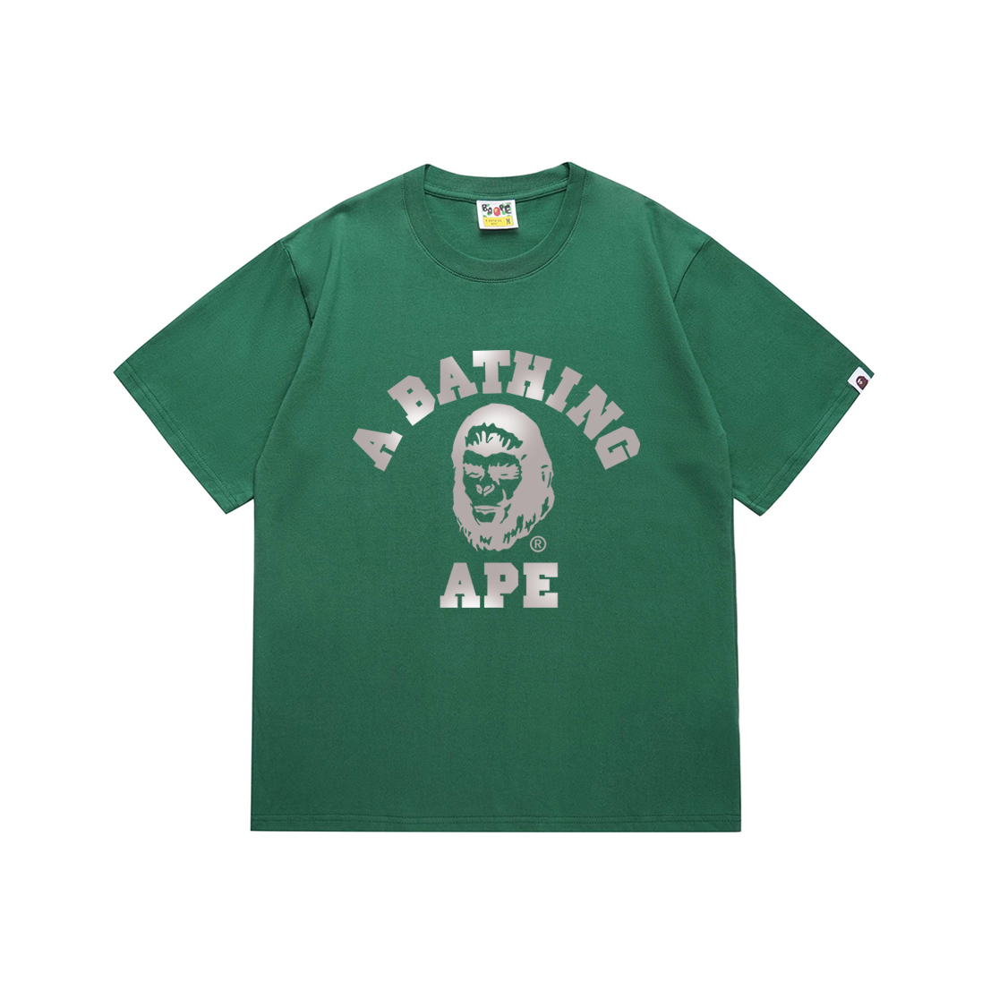 Bathing Shark and ape head print T-Shirt NextBlock