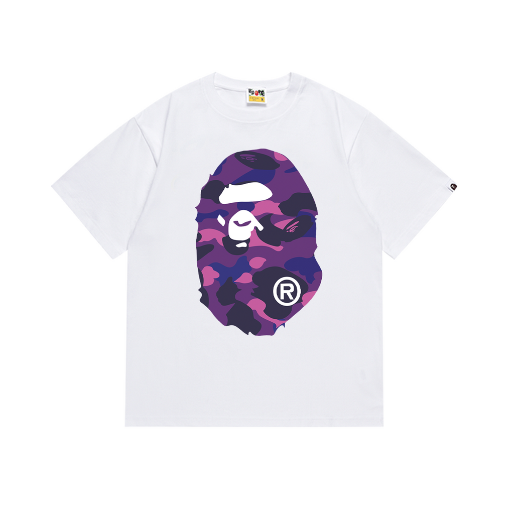 Bathing Shark and ape head print T-Shirt NextBlock