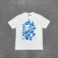 Bathing Shark and ape head print T-Shirt NextBlock