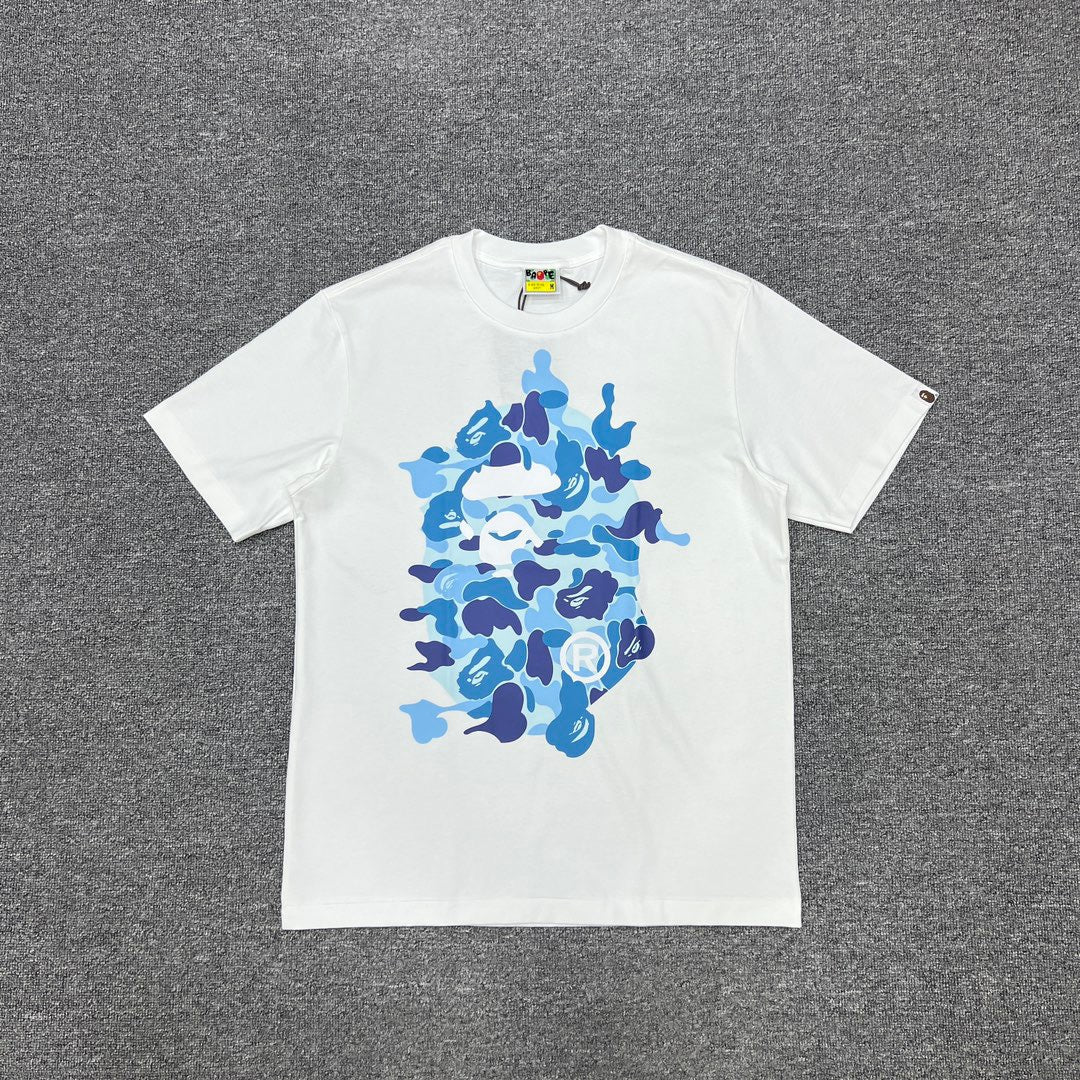 Bathing Shark and ape head print T-Shirt NextBlock