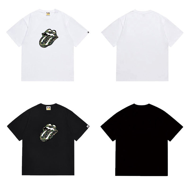 Bathing Shark and ape head print T Shirts NextBlock
