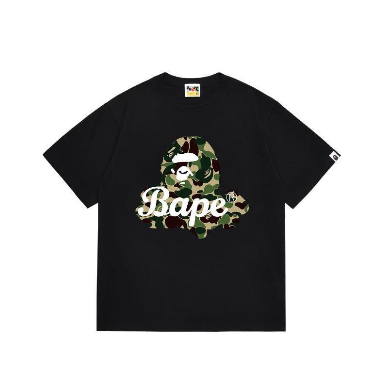Bathing Shark and ape head print T Shirts NextBlock