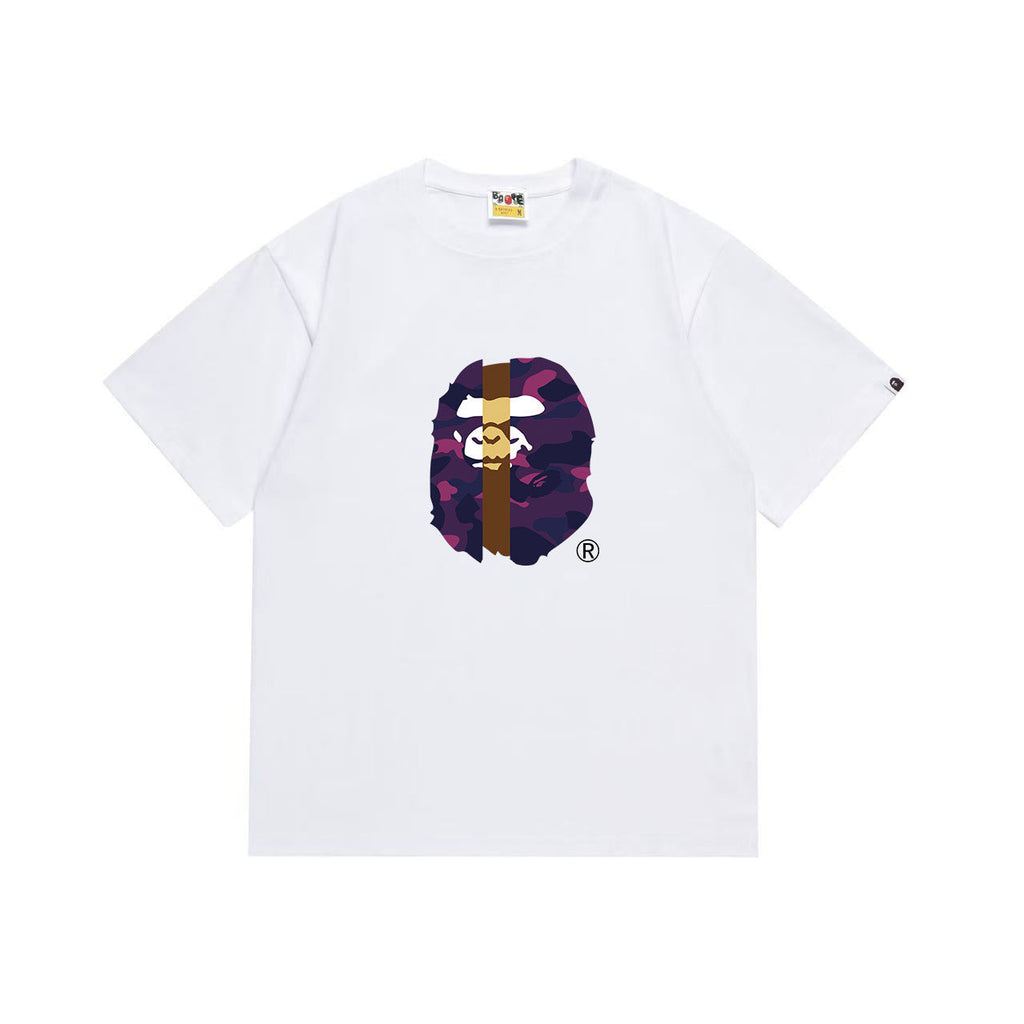 Bathing Shark and ape head print T Shirts NextBlock