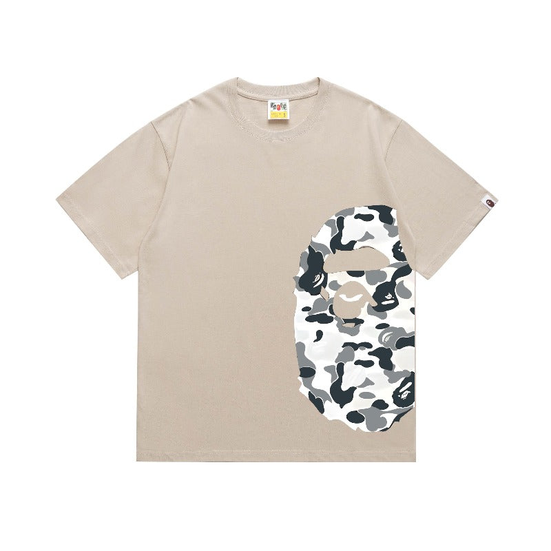 Bathing Shark and ape head print T Shirts NextBlock