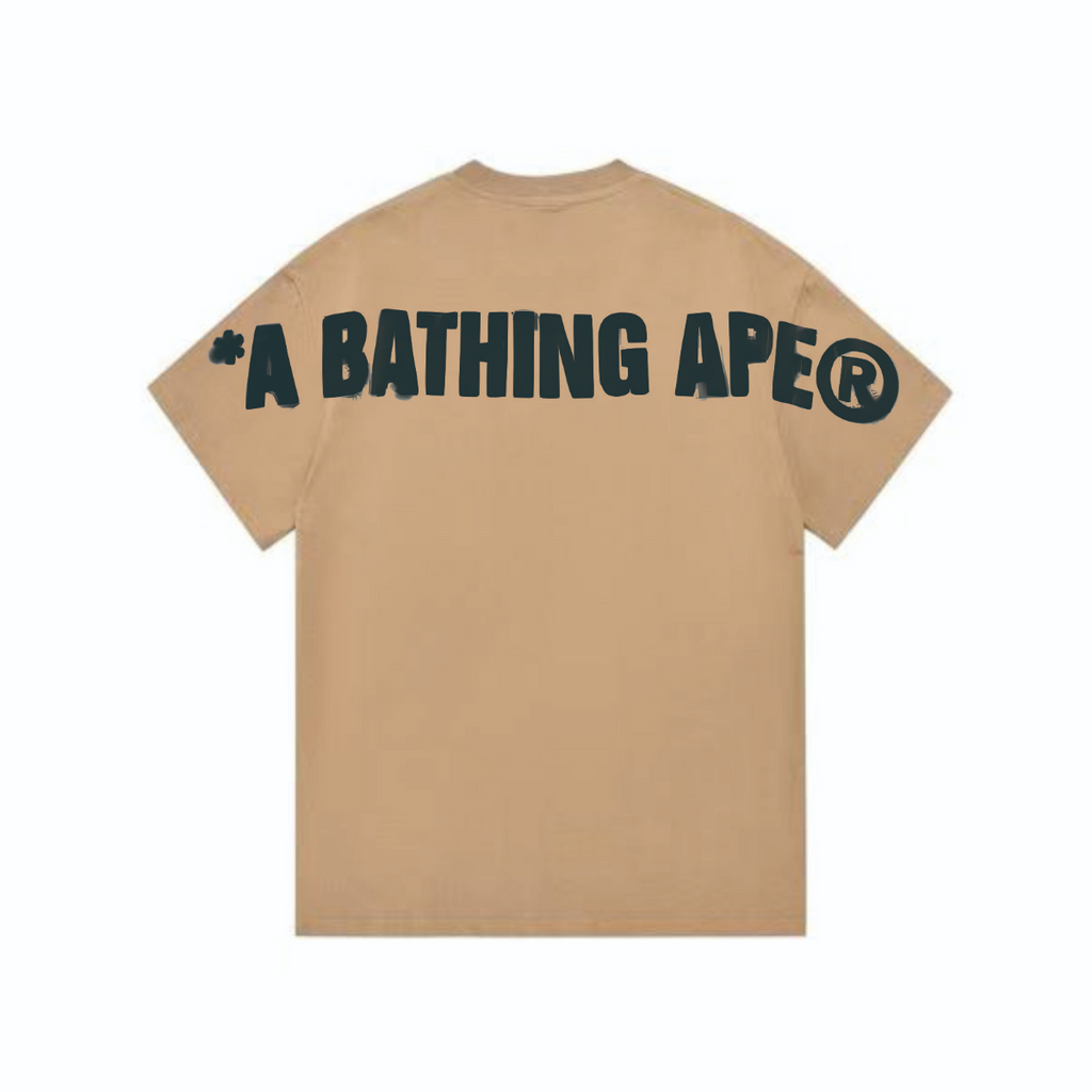 Bathing Shark and ape head print T-Shirt NextBlock