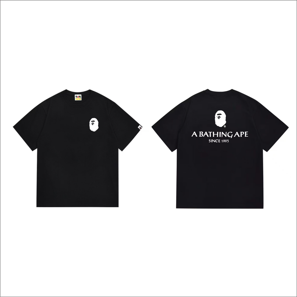 Bathing Shark and ape head print T-Shirt NextBlock