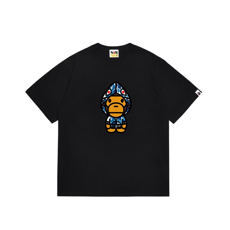 Bathing Shark and ape head print T Shirts NextBlock