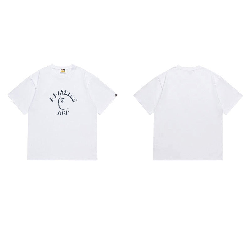 Bathing Shark and ape head print T Shirts NextBlock