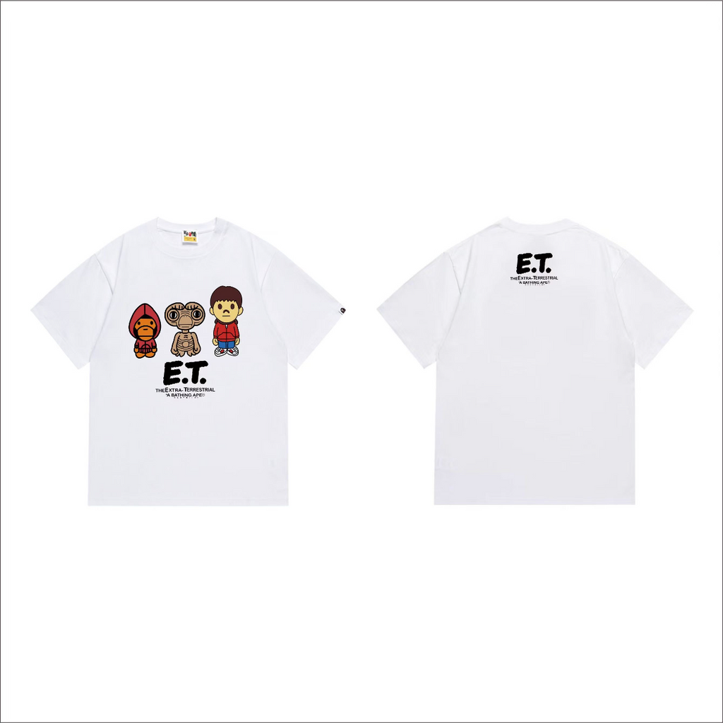 Bathing Shark and ape head print T-Shirt NextBlock