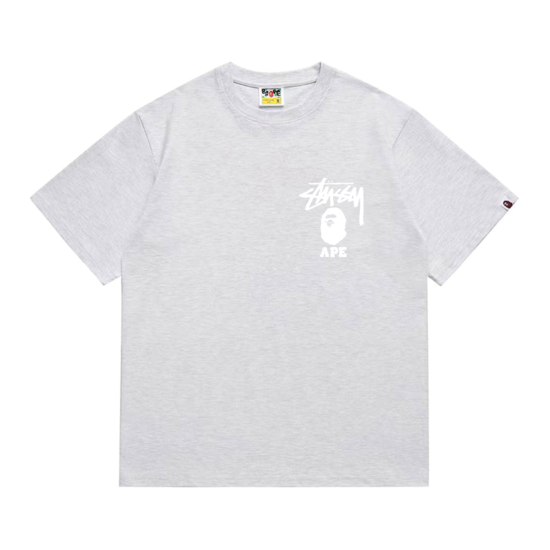 Bathing Shark and ape head print T-Shirt NextBlock