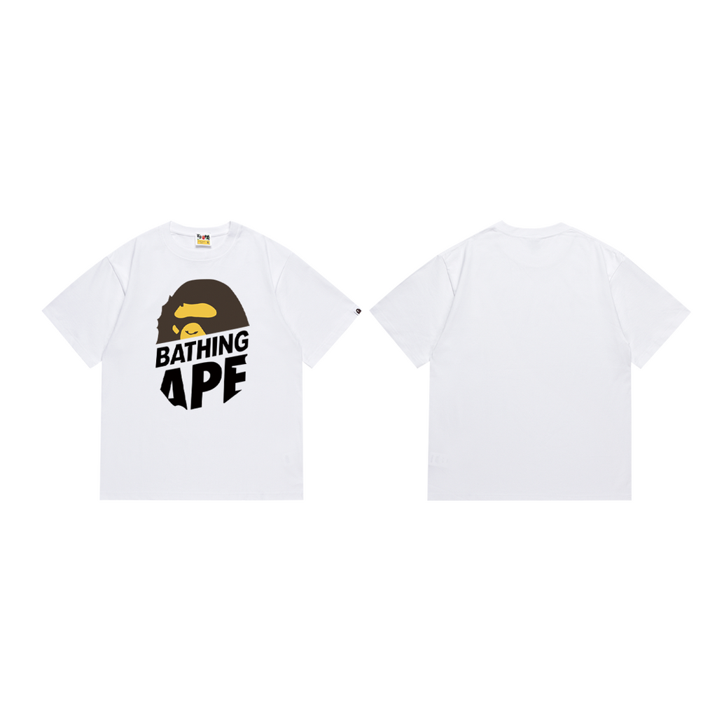 Bathing Shark and ape head print T-Shirt NextBlock