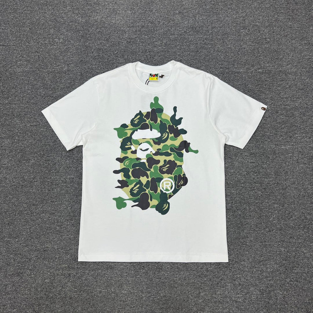 Bathing Shark and ape head print T-Shirt NextBlock