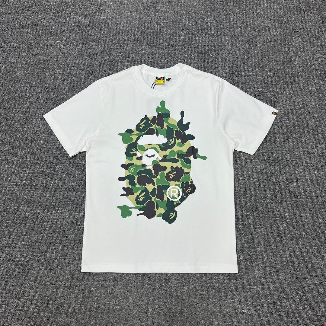 Bathing Shark and ape head print T-Shirt NextBlock