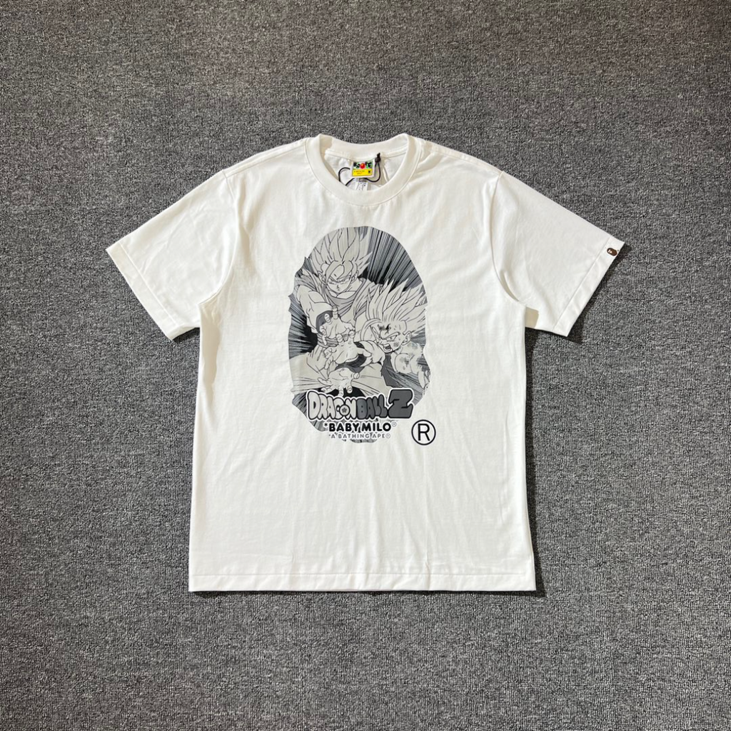 Bathing Shark and ape head print T-Shirt NextBlock