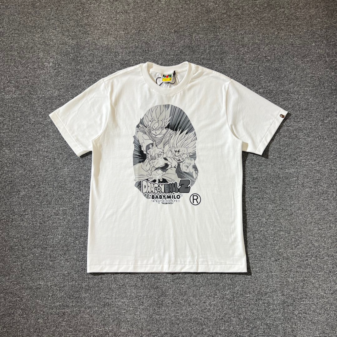 Bathing Shark and ape head print T-Shirt NextBlock