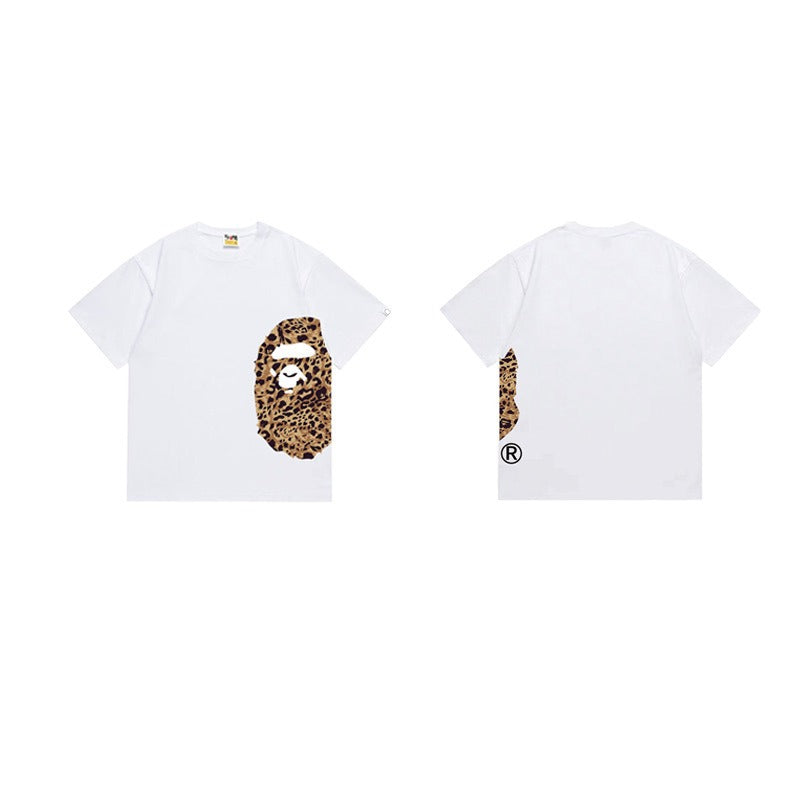 Bathing Shark and ape head print T Shirts NextBlock