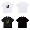 Bathing Shark and ape head print T Shirts NextBlock
