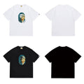 Bathing Shark and ape head print T Shirts NextBlock