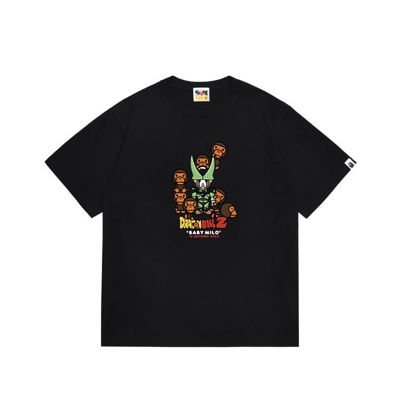 Bathing Shark and ape head print T Shirts NextBlock