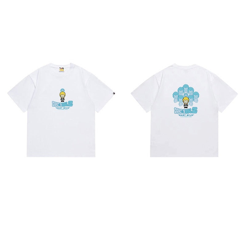 Bathing Shark and ape head print T Shirts NextBlock