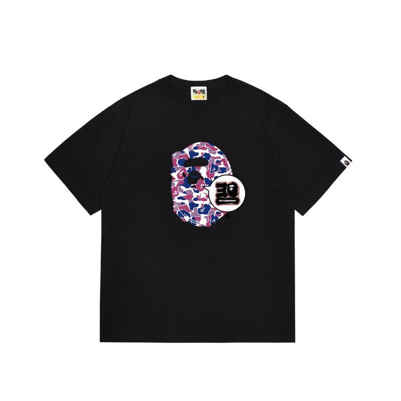 Bathing Shark and ape head print T Shirts NextBlock