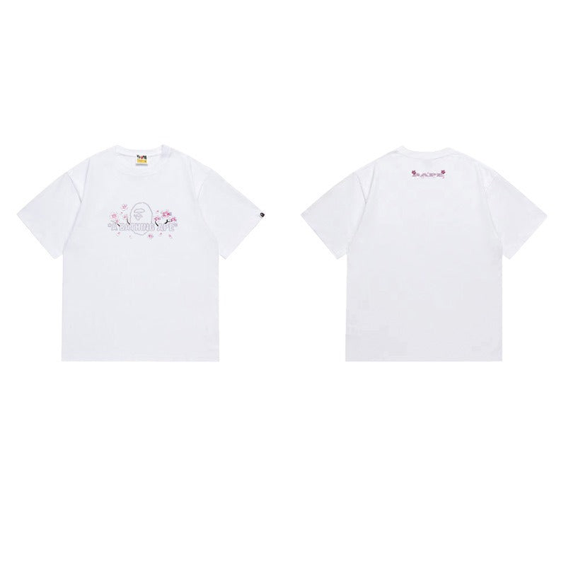 Bathing Shark and ape head print T Shirts NextBlock