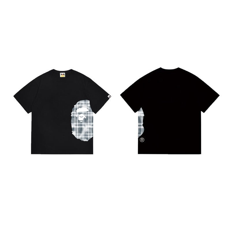Bathing Shark and ape head print T Shirts NextBlock