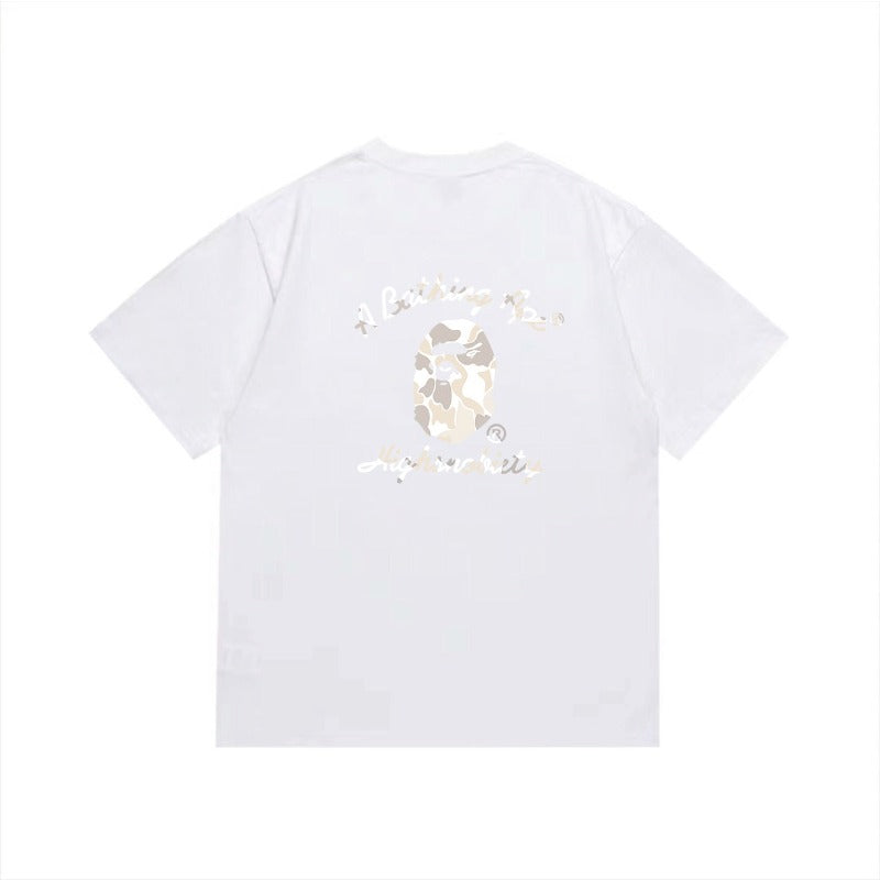 Bathing Shark and ape head print T Shirts NextBlock