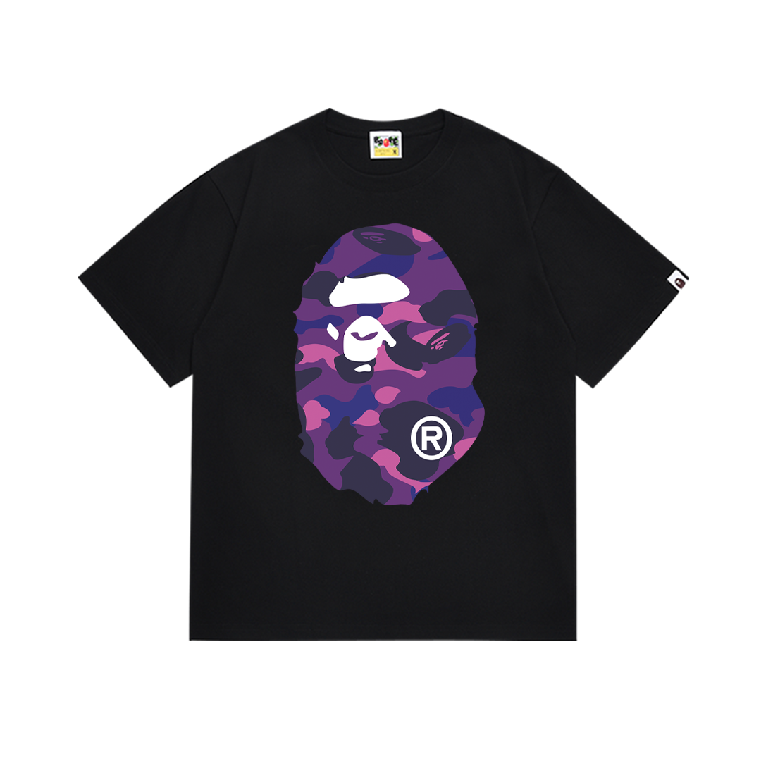 Bathing Shark and ape head print T-Shirt NextBlock