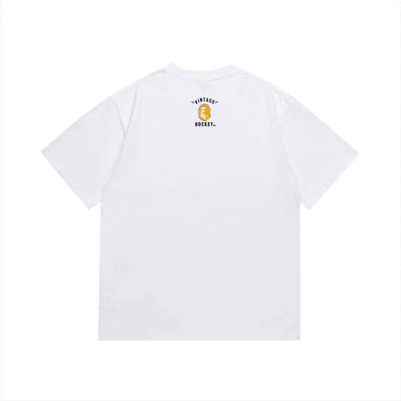 Bathing Shark and ape head print T Shirts NextBlock