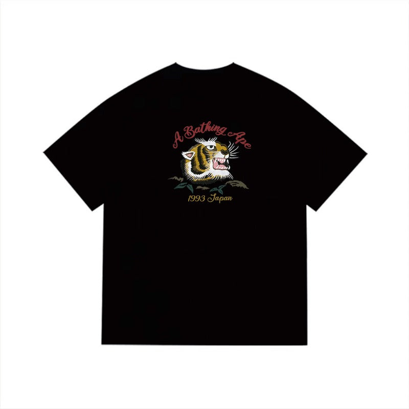 Bathing Shark and ape head print T Shirts NextBlock