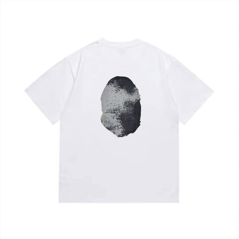 Bathing Shark and ape head print T Shirts NextBlock