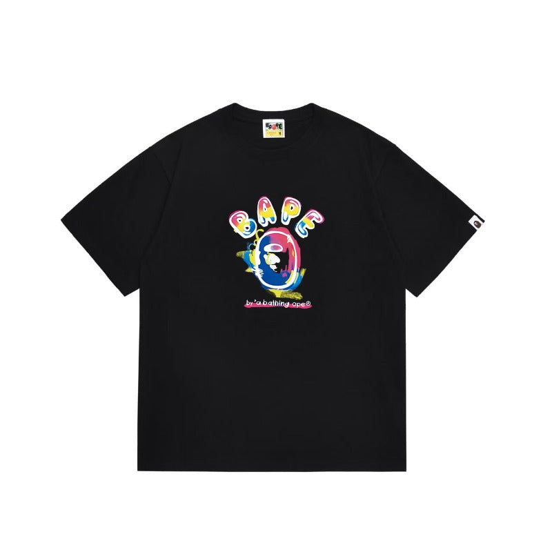 Bathing Shark and ape head print T Shirts NextBlock