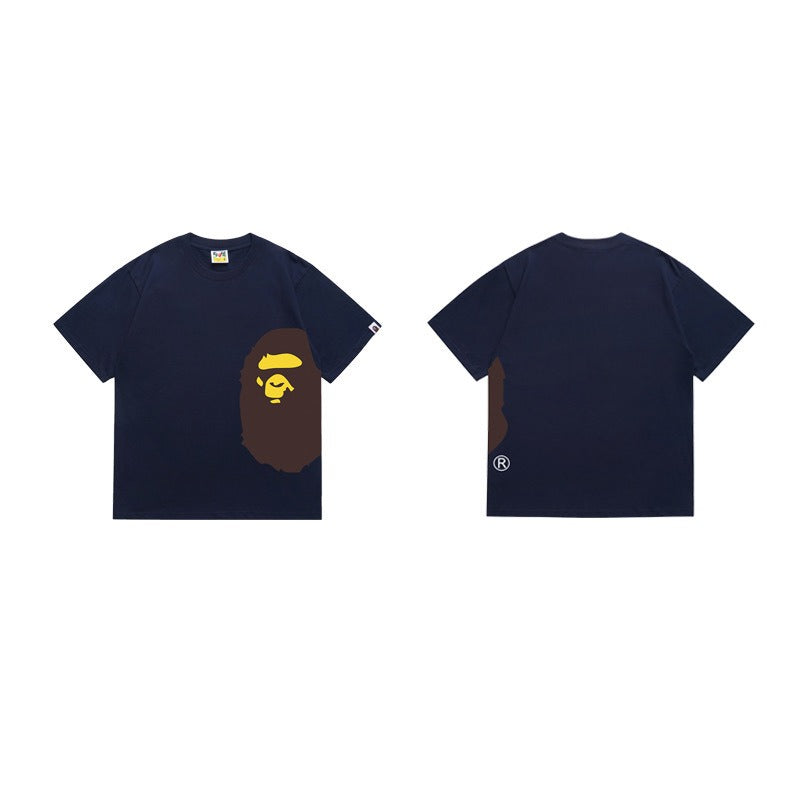 Bathing Shark and ape head print T Shirts NextBlock