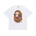 Bathing Shark and ape head print T-Shirt NextBlock