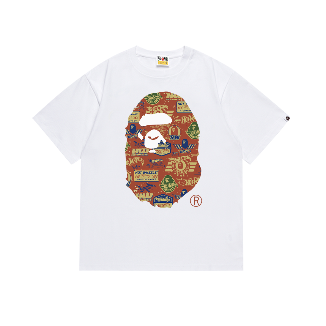 Bathing Shark and ape head print T-Shirt NextBlock