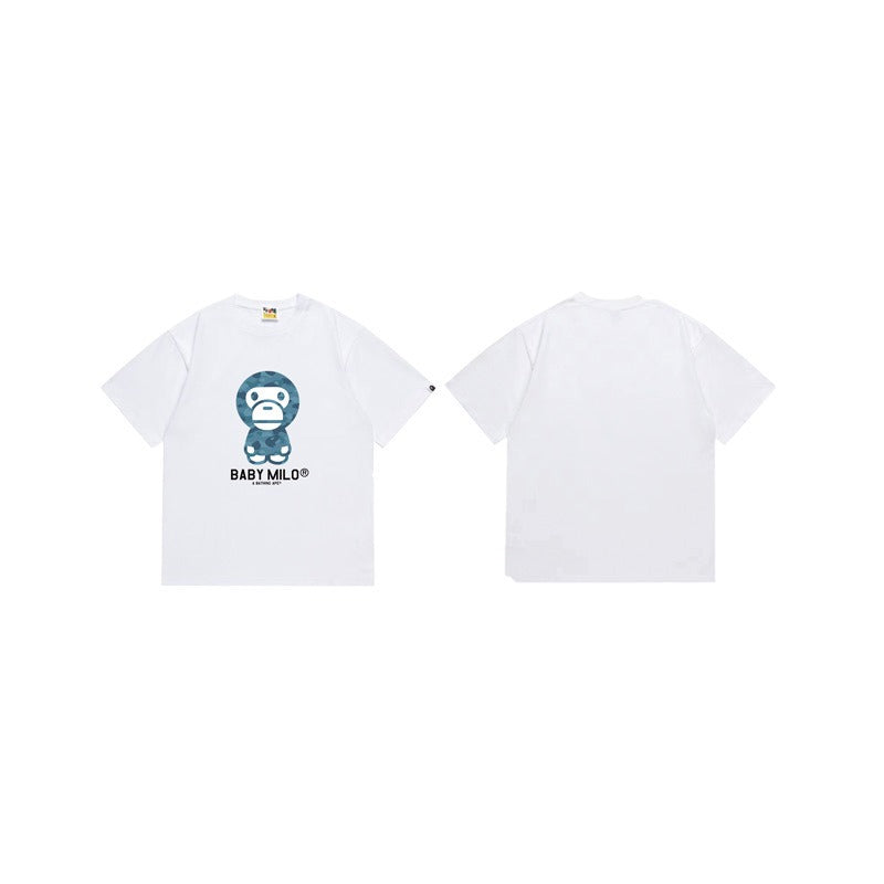 Bathing Shark and ape head print T Shirts NextBlock
