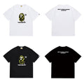 Bathing Shark and ape head print T Shirts NextBlock