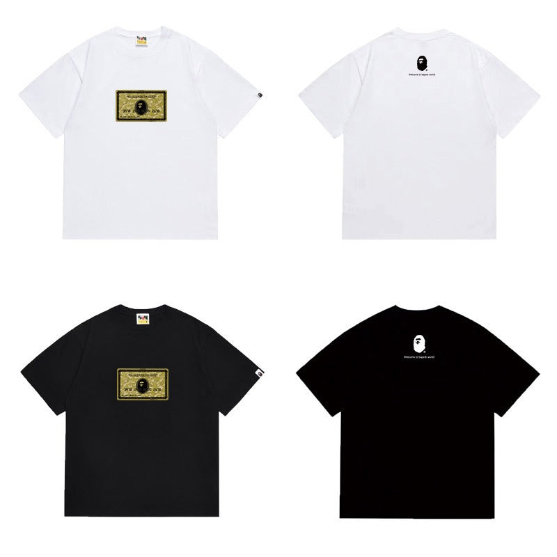 Bathing Shark and ape head print T Shirts NextBlock